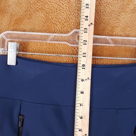 ATHLETA Womens Leggings Small Blue Pull On Zip Pockets Notch Ankle STELLAR - Picture 7 of 11